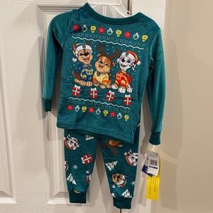 Paw Patrol Teal Pajama Set (2T)